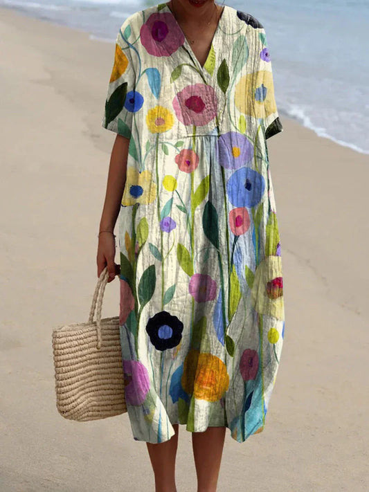 Georgia - Vestido de verano con estampado floral.