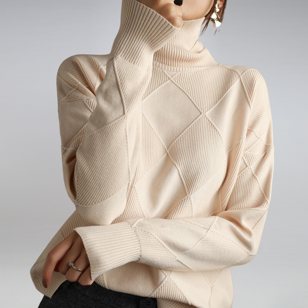 Jersey de cuello alto para mujer Cozy Cashmere