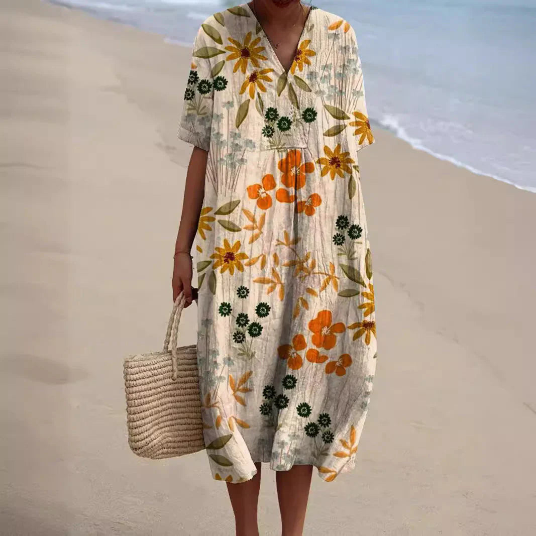 Georgia - Vestido de verano con estampado floral.