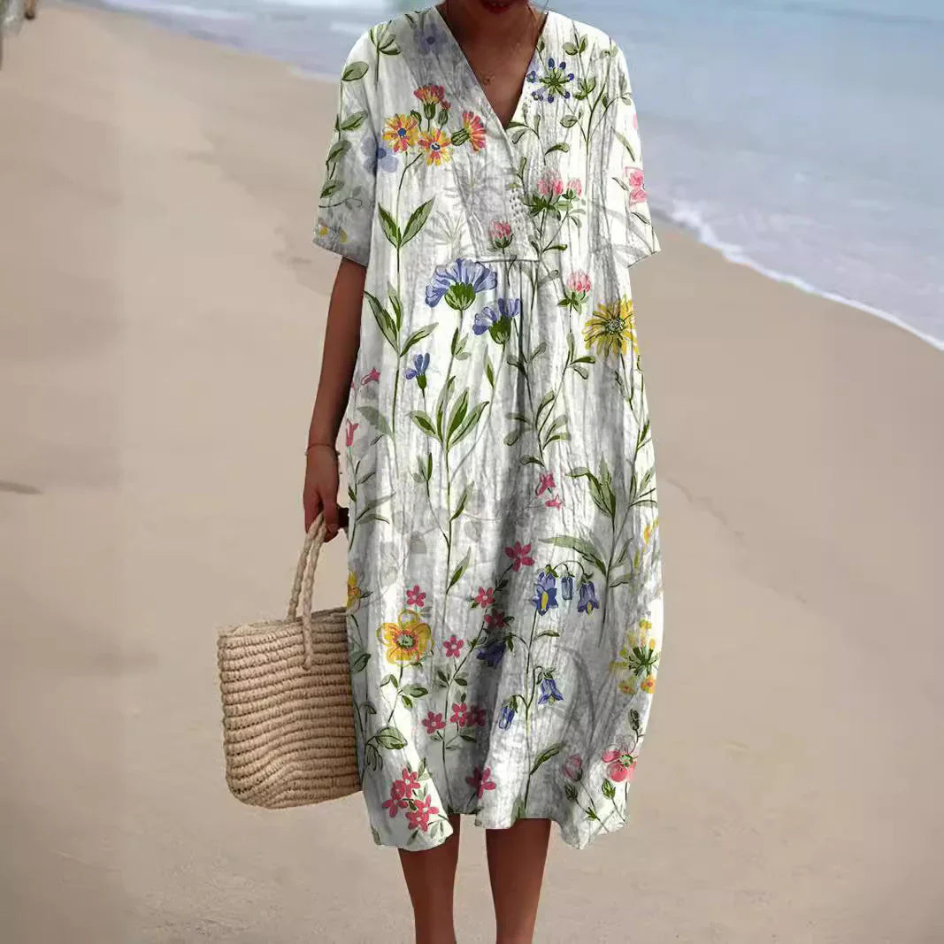 Georgia - Vestido de verano con estampado floral.