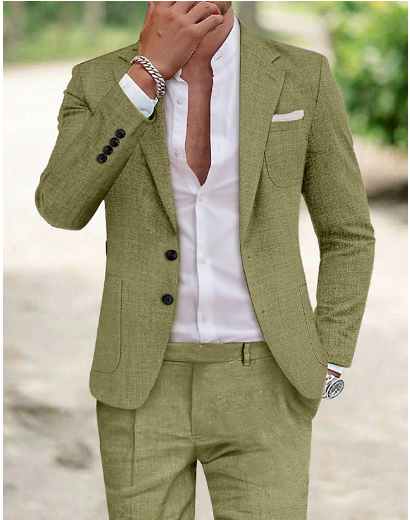 Traje elegante de lino para hombre - Carlo