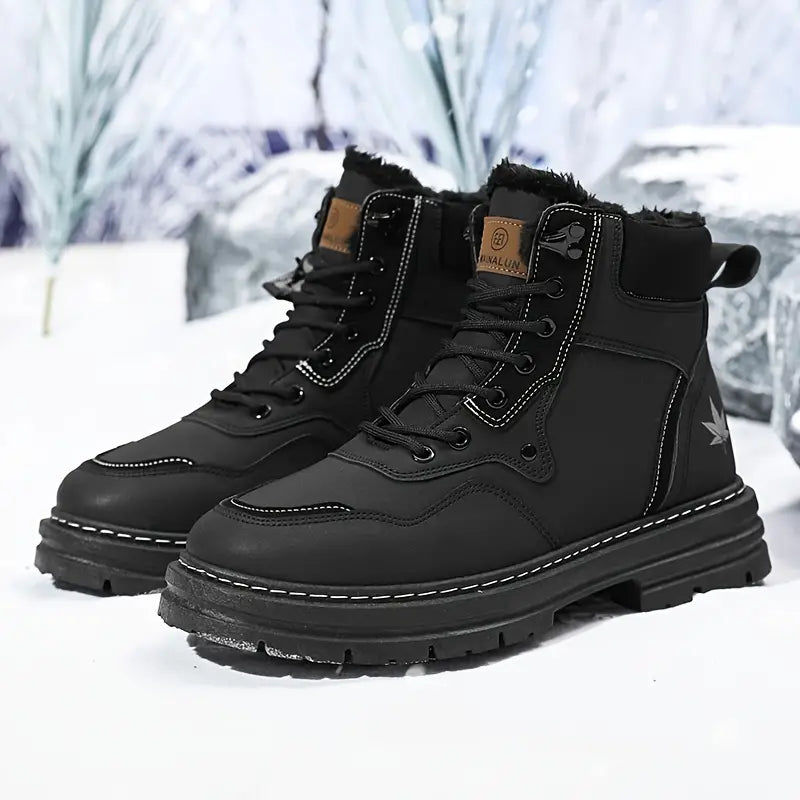 Levi - Botas de nieve para hombre con suela gruesa.